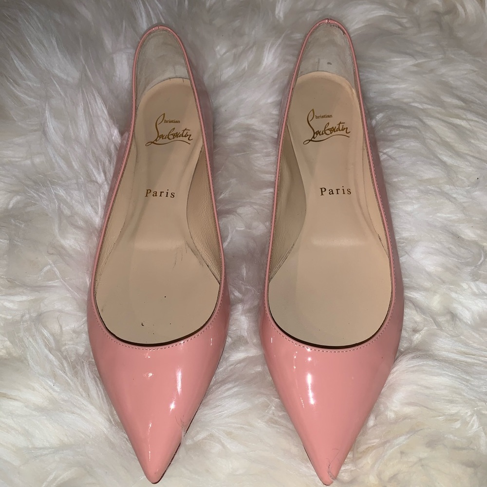 Christian louboutin pink ballala flats